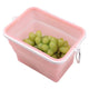 2 Pcs Pink Collapsible Silicone Food Storage Container - Microwave & Freezer Safe Lunch Box - Mekamart Australia