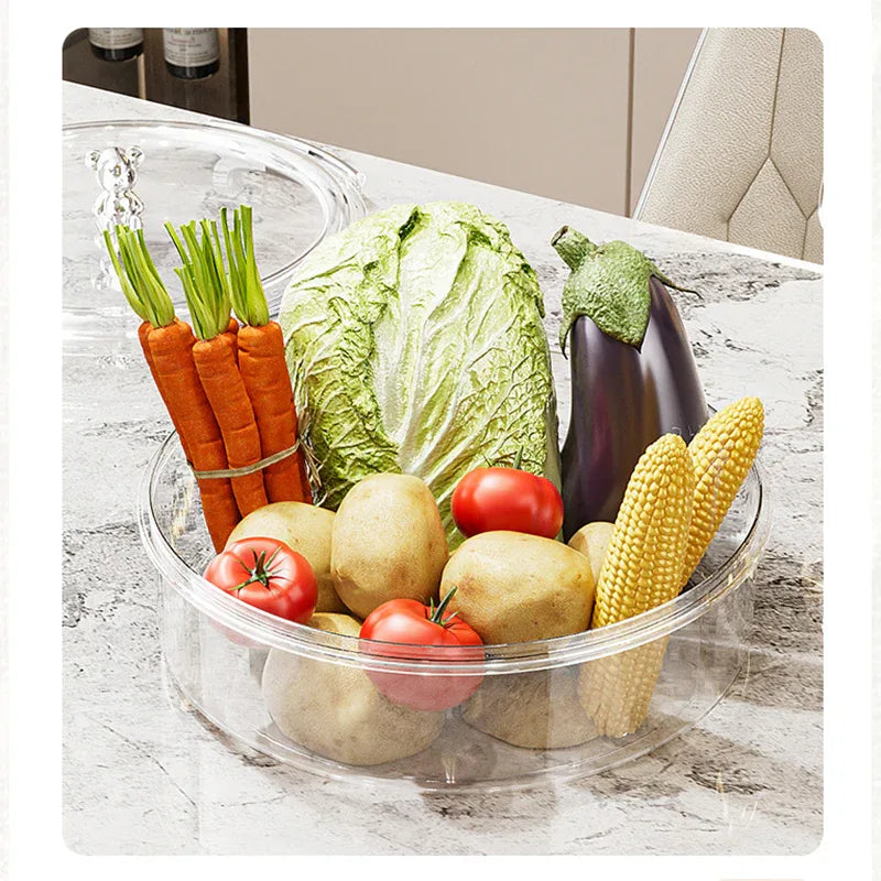 Grey And Silver Snap Button Elegant Compartment Serving Tray with Lid - Versatile Snack, Fruit & Candy Box - Mekamart Australia