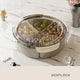 Grey And Beige Snap Button Elegant Compartment Serving Tray with Lid - Versatile Snack, Fruit & Candy Box - Mekamart Australia