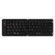 Black Ultra-Slim Foldable Bluetooth Keyboard - Portable Wireless Rechargeable Travel Keyboard for iOS Android Windows Devices