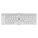 White Ultra-Slim Foldable Bluetooth Keyboard - Portable Wireless Rechargeable Travel Keyboard for iOS Android Windows Devices