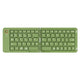 Green Ultra-Slim Foldable Bluetooth Keyboard - Portable Wireless Rechargeable Travel Keyboard for iOS Android Windows Devices