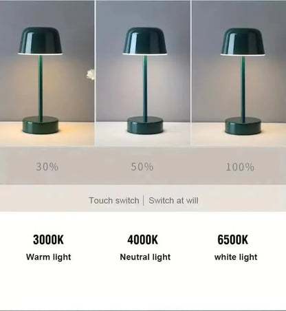 Coffee Modern Minimalist LED Table Lamp - Rechargeable Touch Control Desk Light - Mekamart Australia