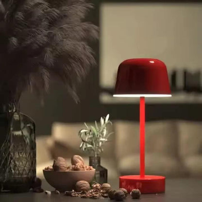 Red Modern Minimalist LED Table Lamp - Rechargeable Touch Control Desk Light - Mekamart Australia