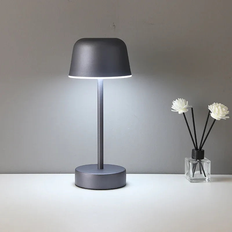 Yellow Modern Minimalist LED Table Lamp - Rechargeable Touch Control Desk Light - Mekamart Australia