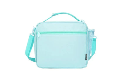 Orange Sparkling Rainbow Heart Insulated Lunch Bag for Kids - Portable School Lunch Box with Shoulder Strap - Mekamart Australia