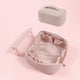 Pink Elegant PU Leather Makeup Bag & Toiletry Organizer with Detachable Mesh Pouch - Large Capacity Travel Cosmetic Case - Mekamart Australia