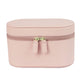 Pink Elegant PU Leather Makeup & Toiletry Bag - Large Capacity Travel Cosmetic Organizer with Brush Holder - Mekamart Australia