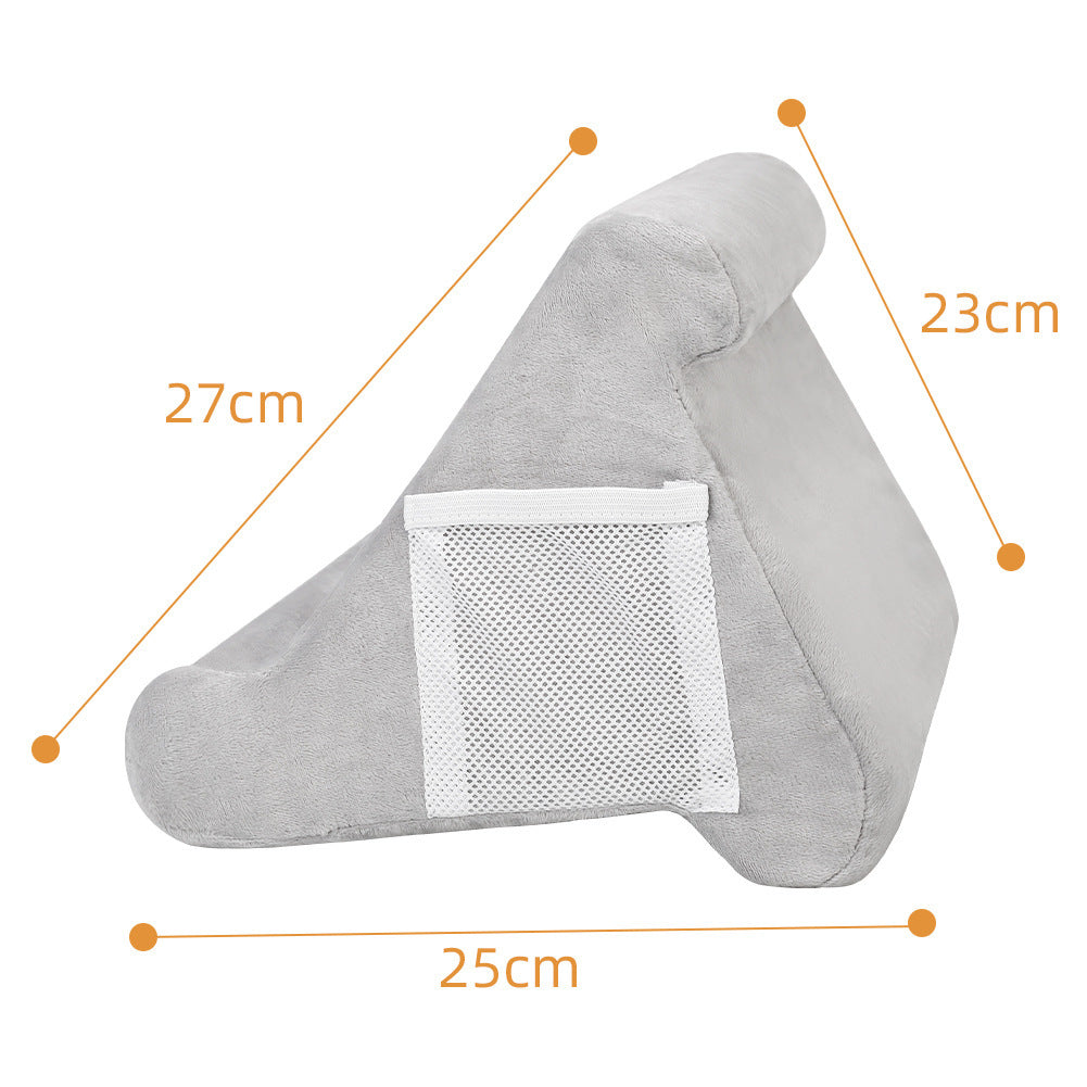 Dark Blue Soft Multi-Angle Tablet Pillow Stand - Comfy Reading & Viewing Holder for iPads, Books, eReaders