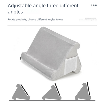 Purple Soft Multi-Angle Tablet Pillow Stand - Comfy Reading & Viewing Holder for iPads, Books, eReaders
