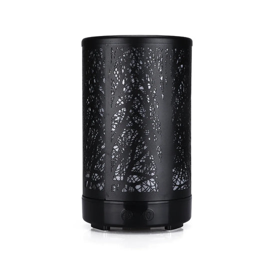 Black Forest Design Iron Essential Oil Diffuser - 7 Color LED Ultrasonic Cool Mist Humidifier 100ml - Mekamart Australia
