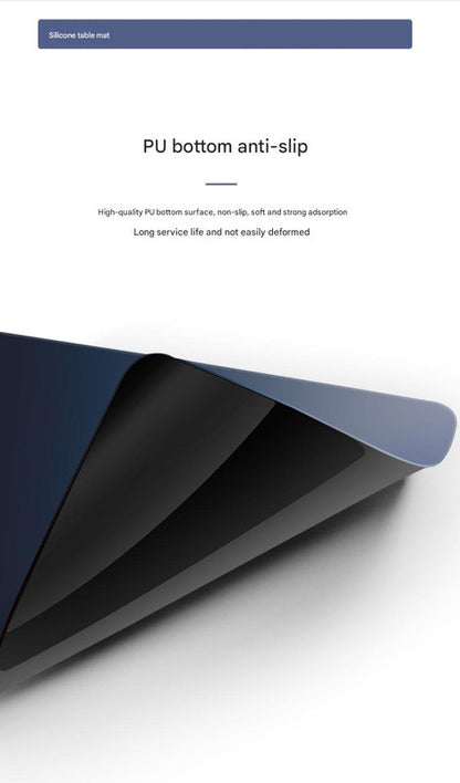 Green-Blue Gradient Premium Large Silicone Mouse Pad - Non-Slip, 600x300mm for Office and Gaming
