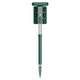 Green Solar Powered Ultrasonic Animal Repeller - Multi-Frequency Pest Deterrent with Motion Sensor, LED Strobe & Illumination Light - Mekamart Australia