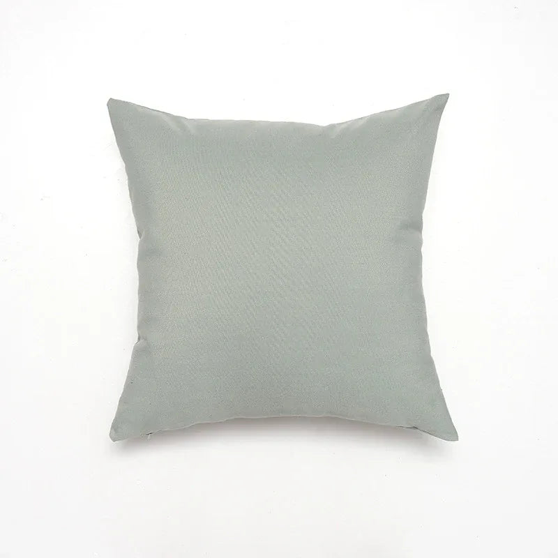 Green Solid Color Set of 2 Decorative Cushion Covers - 45x45cm, Soft Polyester (Inserts Not Included) - Mekamart Australia