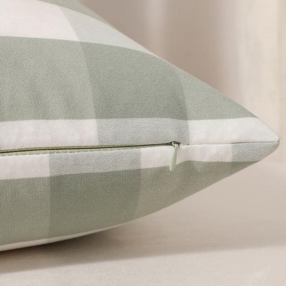 Green Solid Color Set of 2 Decorative Cushion Covers - 45x45cm, Soft Polyester (Inserts Not Included) - Mekamart Australia