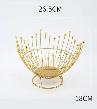 Pedestal Base Black Modern Metal Wire Fruit Basket Bowl - Countertop Storage for Fruit & Snacks - Mekamart Australia