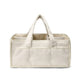 White Large Plush Nappy Caddy Organizer - Portable Diaper Storage Bin & Nursery Tote Bag - Mekamart Australia