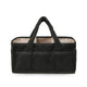 Black Large Plush Nappy Caddy Organizer - Portable Diaper Storage Bin & Nursery Tote Bag - Mekamart Australia