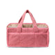 Pink Large Plush Nappy Caddy Organizer - Portable Diaper Storage Bin & Nursery Tote Bag - Mekamart Australia