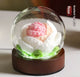 Gradient Light Pink Rose Knitted Flower LED Dome Lamp - USB Touch 3-Color Night Light - Mekamart Australia