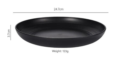 Stylish Light Grey Wheat Straw Dinnerware Set - 24 Pieces Including Plates, Bowls & Cups - Mekamart Australia