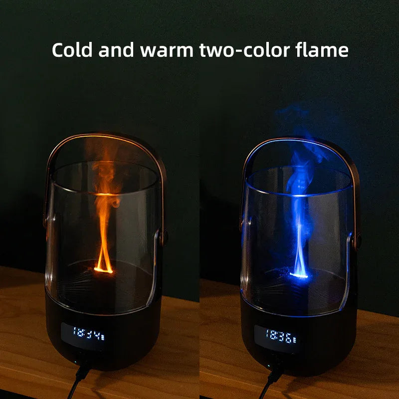 Creative Retro Flame Essential Oil Diffuser - Portable Humidifier for Office, Bedroom & Camping - Mekamart Australia