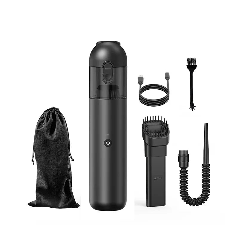 Black Versatile 2-in-1 Cordless Handheld Vacuum Cleaner & Blower - USB Rechargeable, High-Power for Car & Home - Mekamart Australia