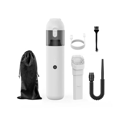 White Versatile 2-in-1 Cordless Handheld Vacuum Cleaner & Blower - USB Rechargeable, High-Power for Car & Home - Mekamart Australia
