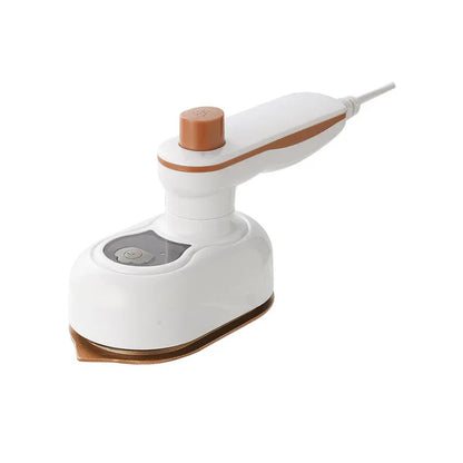 White Mini Handheld Steam Iron - Portable Garment Steamer - Mekamart Australia