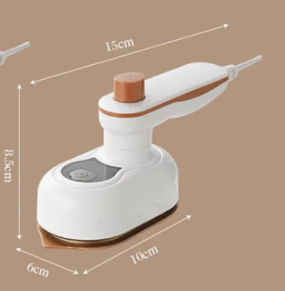 White Mini Handheld Steam Iron - Portable Garment Steamer - Mekamart Australia