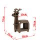 Sub Black Walnut Trumpet Creative Reindeer-Shaped Solid Wood Bookshelf for Kids - Mekamart Australia