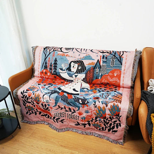 Gothic-Style Line Blanket - Multi-Use Design 130*160cm - Mekamart Australia