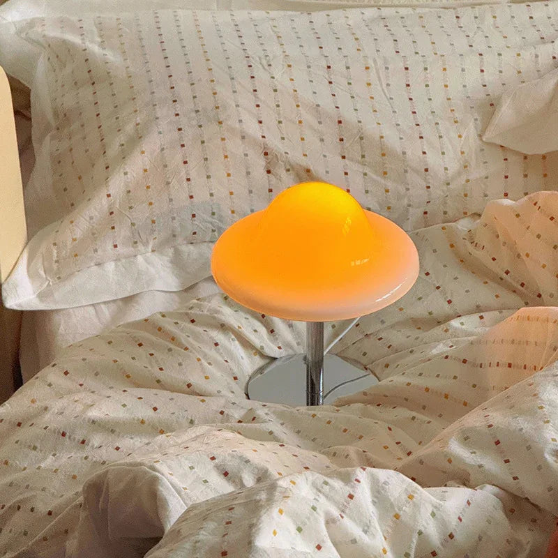 25cm Heart Egg Tart Table Lamp with Adjustable Color and Brightness - Mekamart Australia