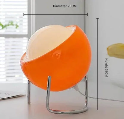 25cm Orange Creamy-Style Table Lamp with 3-Color Dimming - USB - Mekamart Australia