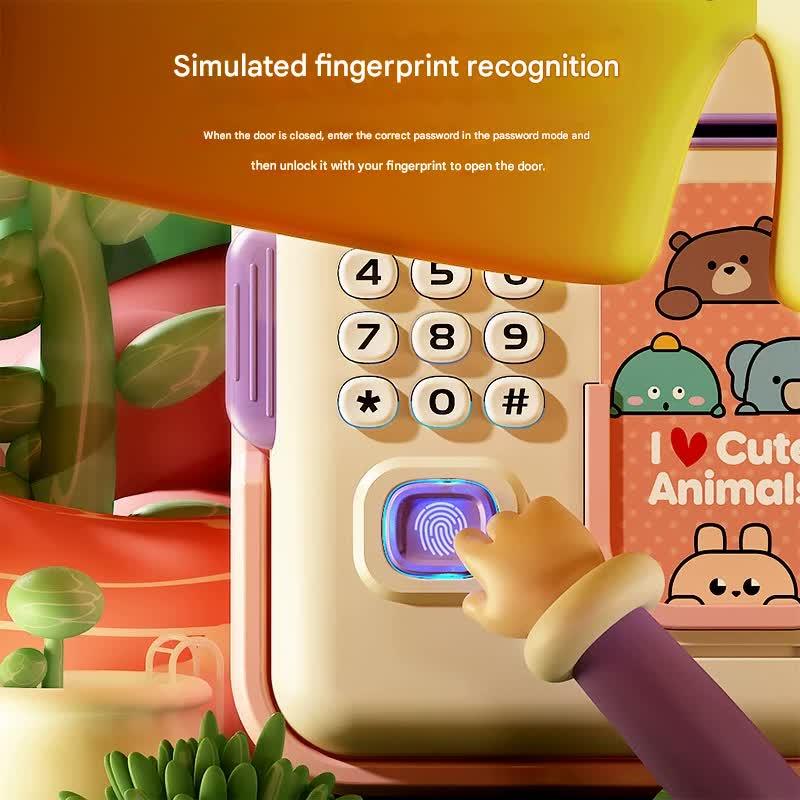 Interactive Kids' Piggy Bank Safe with Music, Stories & Password Lock(Pink) - Mekamart Australia