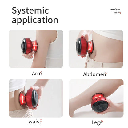 Smart Electric Cupping Therapy Massager - Adjustable Suction & Heat, Red Light Therapy, USB-C Rechargeable(Blue) - Mekamart Australia