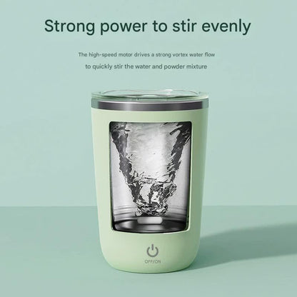 Mini Portable Electric Self-Stirring Mug - USB-C Rechargeable, 4-Hour Use, Stainless Steel (pink) - Mekamart Australia