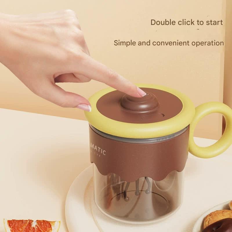 Automatic Self-Stirring Coffee Mug - 400ml, 5000RPM, USB-C Rechargeable with Trident Stirring Rod(green) - Mekamart Australia