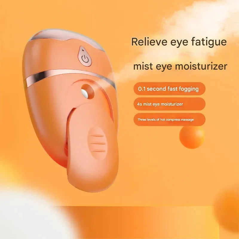 Portable Nano Mist Eye Massager & Humidifier - USB-C, Hot Compress, Wrinkle Reduction & Deep Hydration(Dark green) - Mekamart Australia