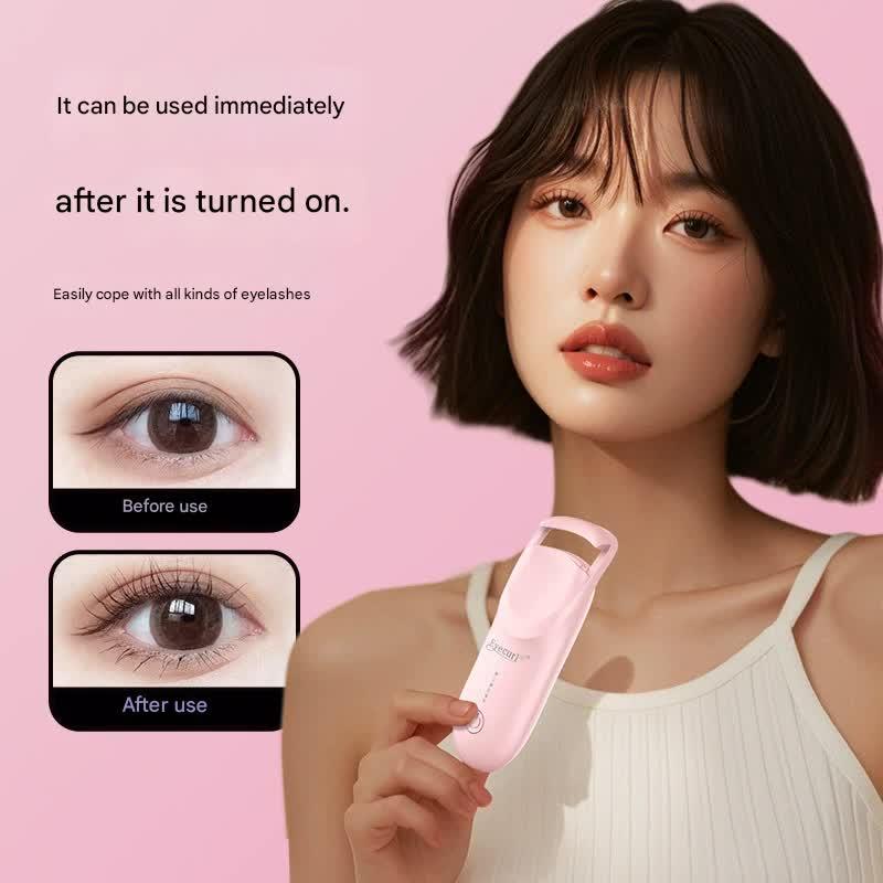 Electric Heated Eyelash Curler - USB-C Rechargeable, Fast Heating, Long-Lasting Curl(white) - Mekamart Australia