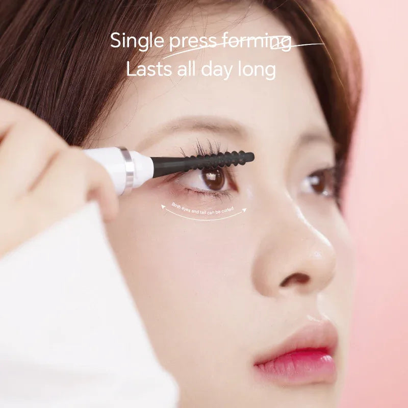 Rechargeable Heated Eyelash Curler Wand - 3 Temperature Gears, Type-C Charging, All-Day Curl(pink) - Mekamart Australia