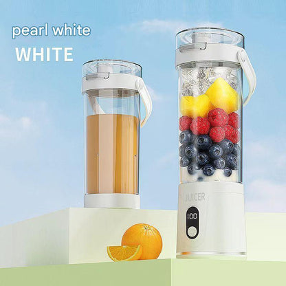 Portable Wireless Juicer Cup - 600ml, 12-Blade, USB-C Rechargeable Smoothie Blender(white) - Mekamart Australia