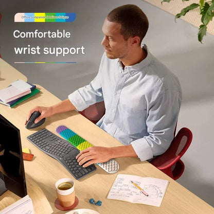 Ergonomic Keyboard & Mouse Wrist Rest Set - Soft Silicone, Non-Slip Base, Comfortable Support(purple)