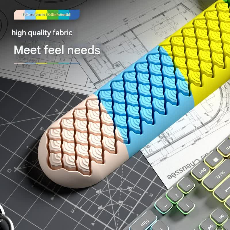 Ergonomic Keyboard & Mouse Wrist Rest Set - Soft Silicone, Non-Slip Base, Comfortable Support(green)