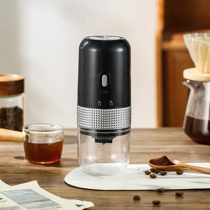 Wireless Portable Electric Coffee Grinder - Adjustable Coarseness, USB-C Rechargeable, One-Touch Operation(black) - Mekamart Australia