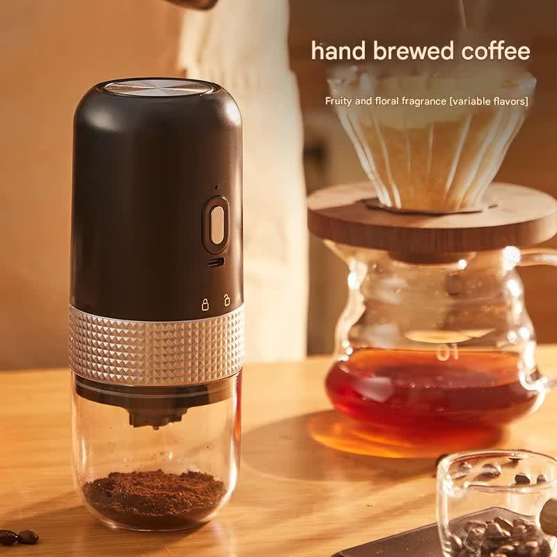 Wireless Portable Electric Coffee Grinder - Adjustable Coarseness, USB-C Rechargeable, One-Touch Operation(grey) - Mekamart Australia