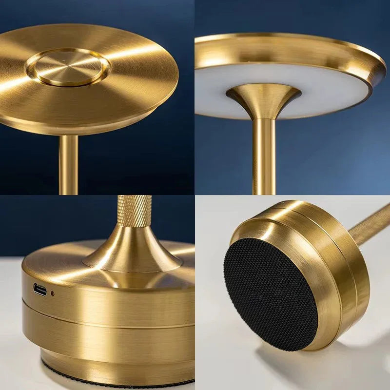 UFO Version LED Desk Lamp - Gold Touch Switch with Dimming and USB Cable - Mekamart Australia