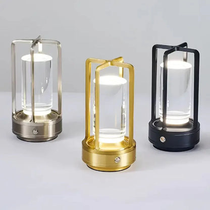 Cross-Shaped LED Table Lamp - Gold Touch Button with USB Charging - Mekamart Australia