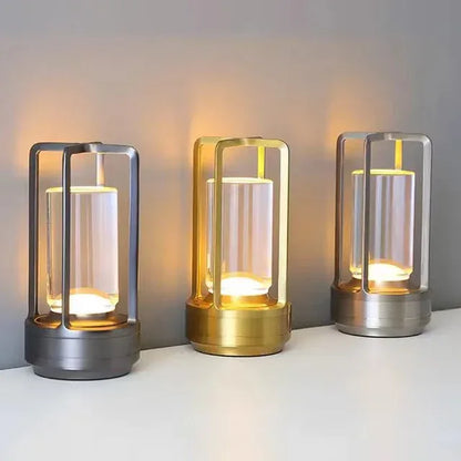 Cross-Shaped LED Table Lamp - Gold Touch Button with USB Charging - Mekamart Australia