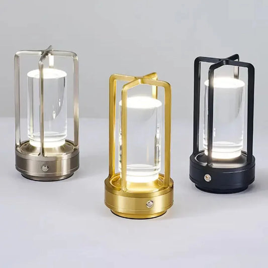 Cross-Shaped LED Table Lamp - Black Touch Button with USB Charging - Mekamart Australia